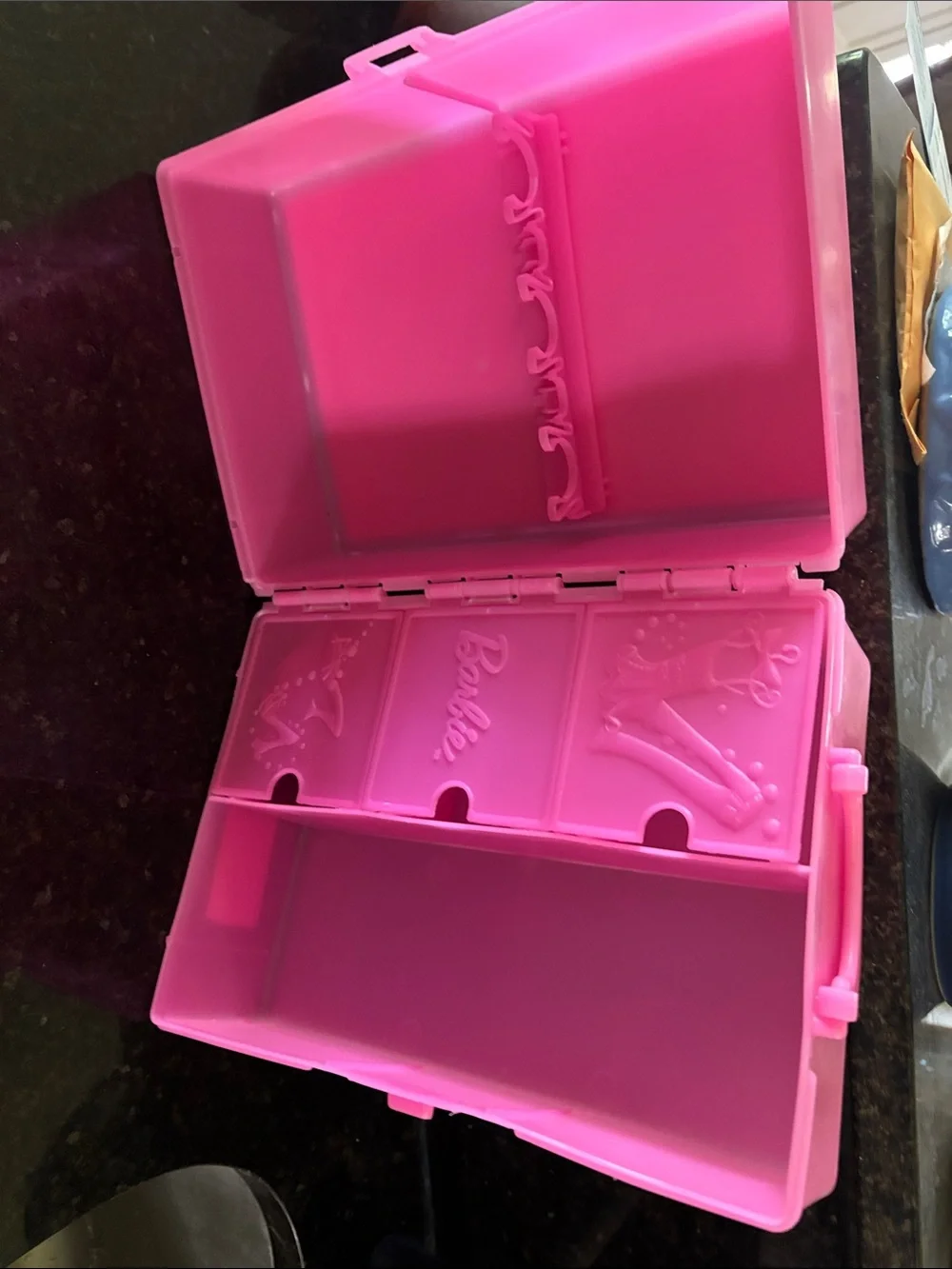 Barbie Pink and Black Doll Case Plus